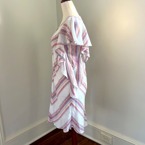 AMANDA UPRICHARD Chevron Stripe Shift Dress Size Small - Picture 3 of 16